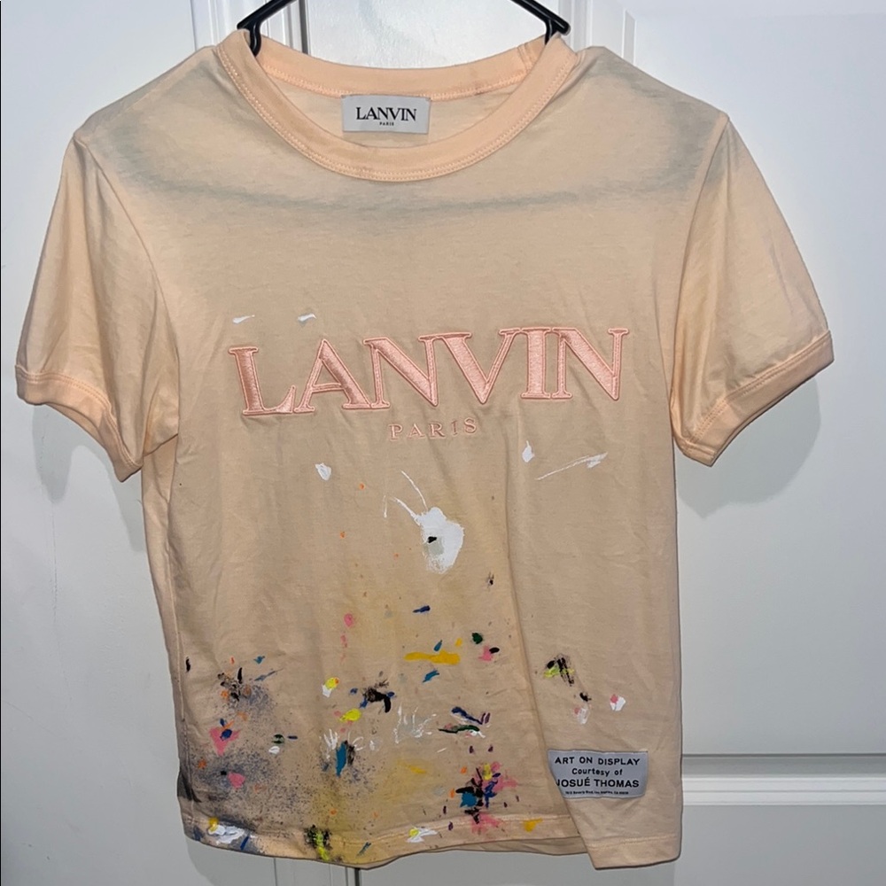 Lanvin Peach Artistic T-Shirt